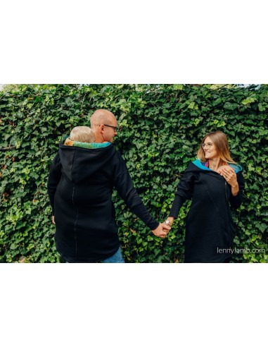 Chaqueta asimétrica unisex - Lenny Lamb-Negro