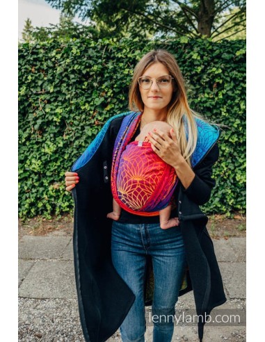 Chaqueta asimétrica unisex - Lenny Lamb-Negro