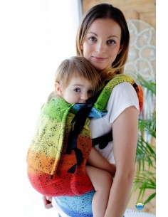 Mochila ergonómica evolutiva -Little Frog Toddler - Black Arcoiris