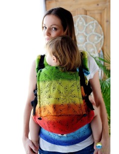 Mochila ergonómica evolutiva -Little Frog Toddler - Black Arcoiris 2