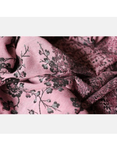 Fular tejido - Yaro - Flowersnake- Duo Black Rose Seacell