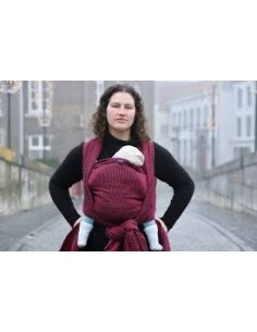 Fular tejido - Yaro - Waffles - Black Pink