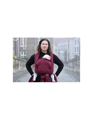 Fular tejido - Yaro - Waffles - Black Pink