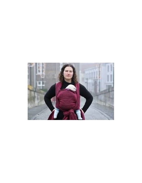 Fular tejido - Yaro - Waffles - Black Pink