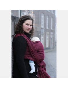 Fular tejido - Yaro - Waffles - Black Pink 2