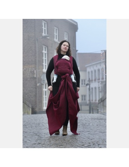 Fular tejido - Yaro - Waffles - Black Pink