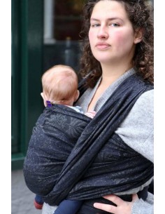 Fular tejido - Yaro - Ava - Duo Black Wool Silk Glam 2