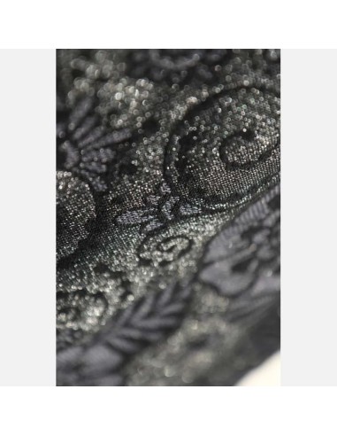 Fular tejido - Yaro - Ava - Duo Black Wool Silk Glam