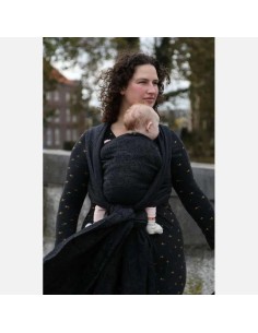 Fular tejido - Yaro - Ava - Duo Black Wool Silk Glam