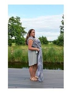 Fular tejido - Yaro -oasis - puffy grey bronze glam 2