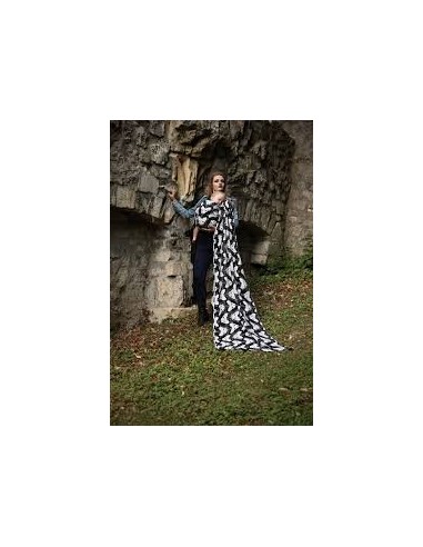 Fular tejido - Yaro - Sphynx  -  Trinity Black White Bamboo