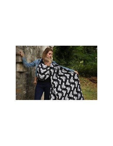 Fular tejido - Yaro - Sphynx  -  Trinity Black White Bamboo