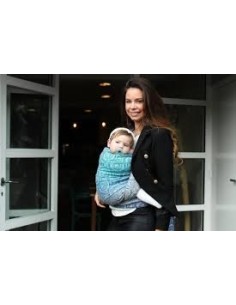 Fular tejido - Yaro - Galaxy - Duo Galaxy Aqua Grad Duo BW Wool Blend Wrap 2