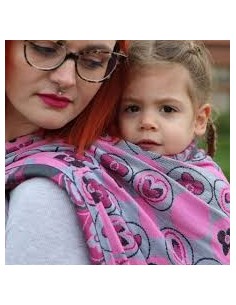 Fular tejido - Yaro - bloomsbury - ultra pink grey