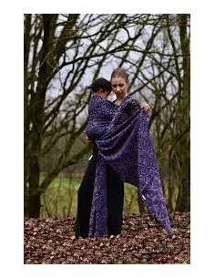 Fular tejido - Yaro - Roses- Duo Violet Lilac Tencel Seacell 2