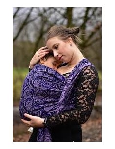 Fular tejido - Yaro - Roses- Duo Violet Lilac Tencel Seacell