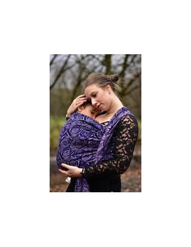 Fular tejido - Yaro - Roses- Duo Violet Lilac Tencel Seacell