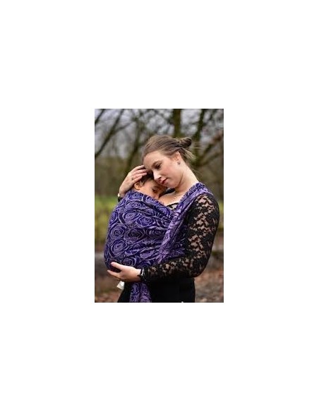 Fular tejido - Yaro - Roses- Duo Violet Lilac Tencel Seacell