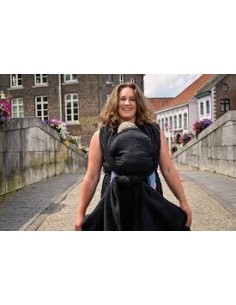 Fular tejido - Yaro -Dandy - Puffy Black Alpaca Boucle Wrap 2