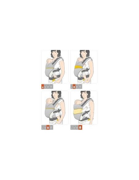 Mochila ergonómica evolutiva - Manduca - Grey White