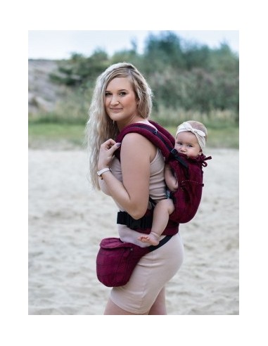 Mochila ergonómica - Kinder Hop - Multi soft diamond maroon