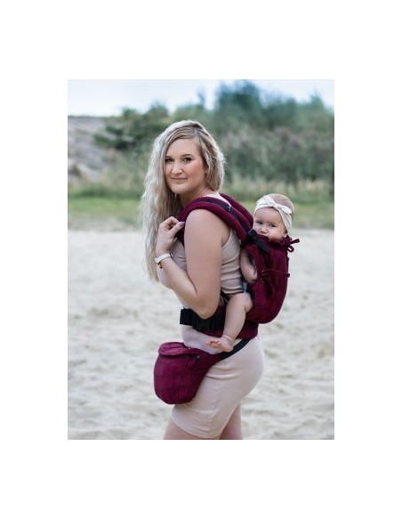 Mochila ergonómica - Kinder Hop - Multi soft diamond maroon