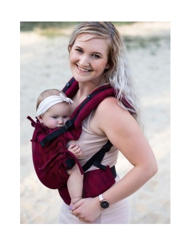 Mochila ergonómica - Kinder Hop - Multi soft diamond maroon