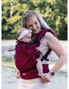 Mochila ergonómica - Kinder Hop - Multi soft diamond maroon