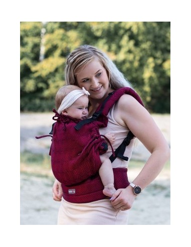 Mochila ergonómica - Kinder Hop - Multi soft diamond maroon