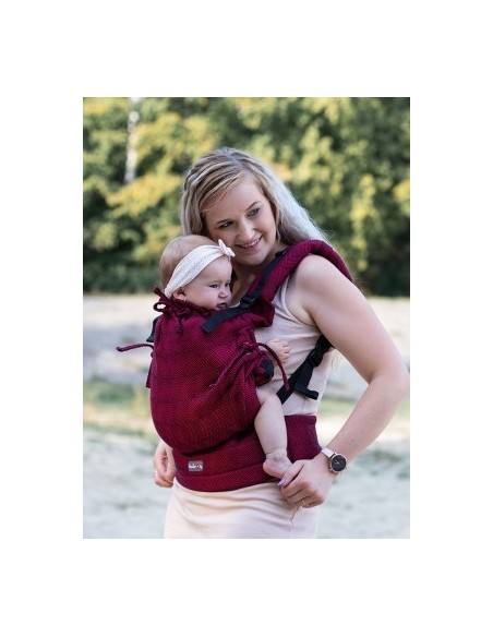 Mochila ergonómica - Kinder Hop - Multi soft diamond maroon