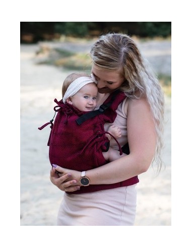 Mochila ergonómica - Kinder Hop - Multi soft diamond maroon