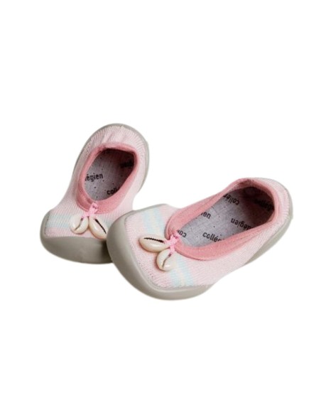 Calcetín tipo ballerina con suela BAREFOOT - Collégien - Perle